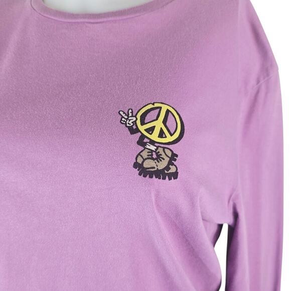 Burton Organic Cotton Lavendar Athletic Atleisure Women's Long Sleeve T-Shirt M - Picture 2 of 7